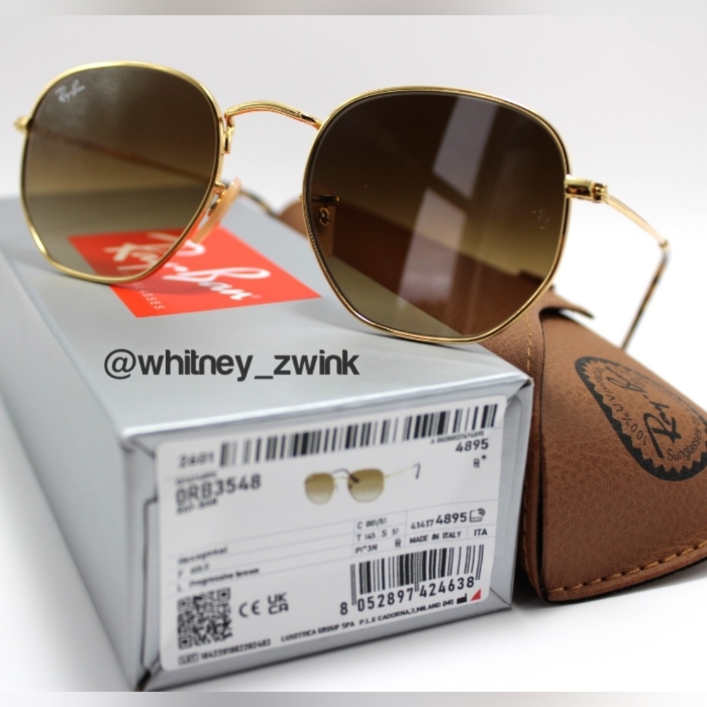 Model Display Rayban Hexagonal Gradient Rb3548n 5… - image 2